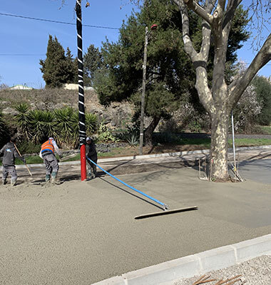 Réalisation à Agde dans l'Hérault d'un béton taloché