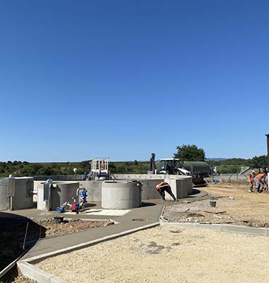 A Béziers, réalisation d'un béton coloré