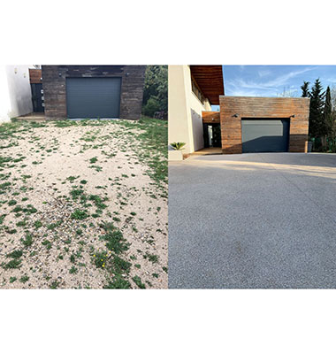 A Béziers, réalisation d'un béton coloré