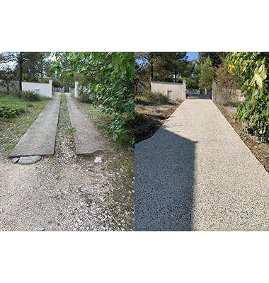 A Béziers, réalisation d'un béton coloré