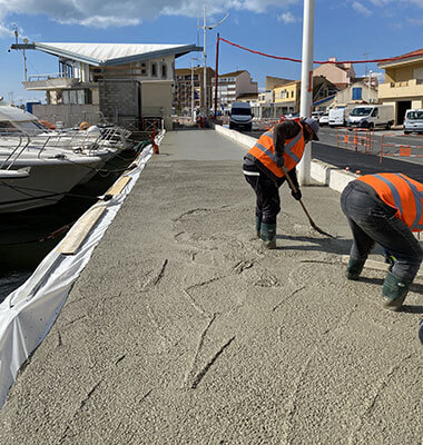 Réalisation d'un béton à Valras dans l'Hérault