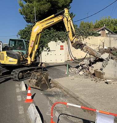 A Béziers, réalisation d'un béton coloré